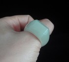 22mm Large Chinese Hand Carving Natural Nephrite Jade Finger Ring