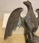 Early Antique Bronze American Eagle Flagpole Finial Topper Americana Ornament 7 