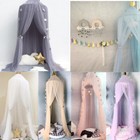 Kids Baby Bedcover Bed Canopy Mosquito Net Tent Yarn Curtain W  Star Garlands