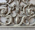 Vintage Cast Iron French Rococo Pediment 24  X 12  Architectural Salvage