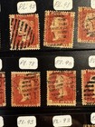Great Britain Qv Penny Red Plate 72  93  127 216 And 56 Stamps