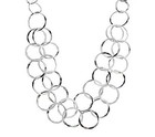 Qvc Finola Hughes Hammered Sterling Silver 925 Double Row Loop Link 16  Necklace