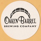 Oaken Barrel Brewing Indiana Amber Beer Coaster  Indianapolis In