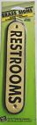 Hy-ko Restrooms Solid Brass Decorative Door Sign Wall Plaque Heavy Duty Br-101