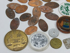 180  Vintage Token Coin Lot Good For Game Tax Masonic Aa Wooden Nickel Smashed