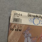 Simplicity Crafts 9644 Easy To Sew Stuffed Animals Cat Pig Bunny Deer Pattern