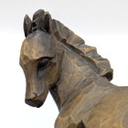 Hand Carved Wooden Horse Figurine Vintage Style Folk Art 4 75    Rustic Primitive