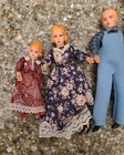 Vintage Dollhouse Family Dolls Lot 4 Poseable Wire Wrapped Miniature Figures