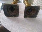 Antique Pair Of 19th C  Brass Push Up Candlesticks 9  Tall