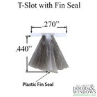 Weatherstrip  270 Backing X  440  T-slot Pile  Door   Window - Gray