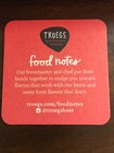 Troegs Craft Brewery Beer Coaster  Mat  Harrisburg  Pennsylvania  Food Notes