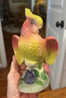 Mcm  50    59 Royal Copley Cockatoo   Parrot Figurine Pink And Yellow 6 75  Tall