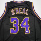 Autographed signed Shaquille Shaq O neal Los Angeles Black Jersey Jsa Coa Auto