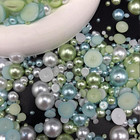 1450pcs Flat Back Pearls For Crafting  3-14mm Half Round Loose Pearls Gems Beads