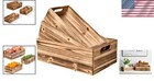 Versatile Vintage Wooden Crates - Perfect For Crafts   Home Decor - Set Of 3
