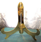 Vintage Brass Easel Display Stand 9-3 4  Tall Art Picture Plate Book Holder