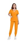 Stretch Jogger Medical Nurse Salon Scrub Uniform Women Scrub Sets Tops Pants