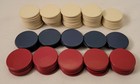 Vintage Set Of Diamond Chips Brand Poker Chips In Original Wood Box - 96 Chips