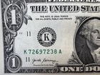  1 Bill Over Ink Error Note One Dollar K 72697238 A Crisp