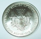 1991 American Silver Eagle 1 Troy Oz   999 Fine One Dollar Coin Bu