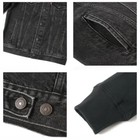 Levi s Mens Hybrid Hooded Trucker Jacket Color Black 745130001 Color Black Wash