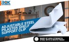Rok Hardware Adjustable Steel White Pilaster Shelf Support Clip