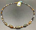 Original Rare Banded Agate Jewelry Antique Old Beads Necklace