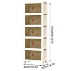 5 Tiers Collapsibles Storage Cabinet Box Toy Organizer Snack Container W wheel