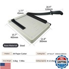 Texalan r  Paper Cutter 12  X 10  Metal Base Trimmer Scrap Booking Guillotine