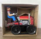 Wind Up Friction Tractor Farmer Tractor Tin Toy - Ms 356  read 
