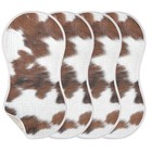 2 Pack 22x11 Muslin Burp Cloths  White  Brown Cow Print  Absorbent  Bibs