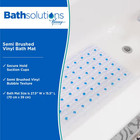 15 5 In  W X 27 5 In  L Vinyl Semi-brushed Inside-the-tub Bath Mat In Clear blue