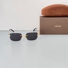 Tom Ford Ft1354 Gold Rimless Black Lens Sunglasses Luxury New W  Box