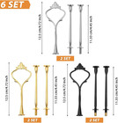 6 Sets 3 Tier Cake Stand Hardware Tiered Tray Plate Hardware Kit Heavy Metal Cak