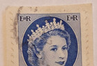 Canada Postage   Queen Elizabeth Ii   Blue 5   Stamp   Cancelled posted - 05