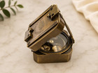 Antique Marine Brass Compass  2 5   Vintage 1917 Nautical Gift With Leather Case