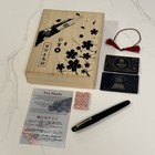 Wancher Dream Pen Silk Black Ebonite Fountain Pen 18k 750 Gold Medium Nib M