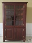 F48027  Antique Virginia Chippendale Walnut Corner Cabinet