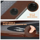 10 Player Foldable Poker Table Led Light Casino Blackjack Texa Holdem Table Desk