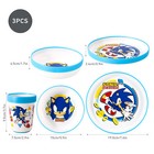 Sonic Kids 6 Piece Dinnerware Cutlery Set - Plate bowl cup knife fork spoon