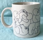 Vtg Elephants Taylor   Ng Mug Ceramic Coffee Cup Japan Ani-mates Naughty Orgy