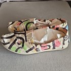 Toms Women s Flat Slip-on Shoes Abstract Multicolor Canvas Round Toe Us 5 5