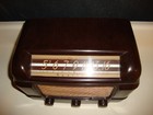 Antique 1949 Sentinel 6 Tube Radio Model 332 Works Nice Bakelite Set 