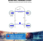 Heavy-duty Basketball Court Stencil Kit  Basketball Court Marking Kit  Thick Reu