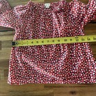 Crewcuts Toddler Girls Blouse Size 5 Red Hearts 3 4 Sleeve Preppy Casual Top