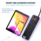 Power Strip Surge Protector Usb C 10 Ac Outlets 3 Usb A Fast Charge Black Etl 