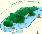 51inch Giant Alligator Stuffed Animal  Soft Huge Alligator Plush Toy  Big Stuffe