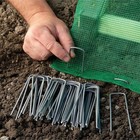 1000 Pack 6  11 Gauge Landscape Staples Garden Stakes Galvanized Sod Staples
