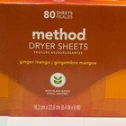 Method Dryer Sheets Ginger Mango 80 Count 3 Pack 240 Total Sheets Laundry Bundle