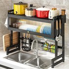 Over The Sink Dish Drying Rack 3 Tier Large Dish Rack Metal For Kitchen With Lid